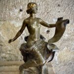 Georges Bareau (1866-1931), allegory of poetry, bronze by Ferdinand Barbedienne