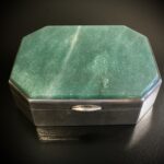 Jade & sterling silver box, 10x7,5x3cm high, circa 1960