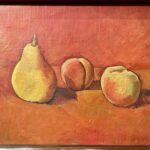Antoine Malliarakis dit Mayo(1905-1990), pêches & poire, oil on canvas